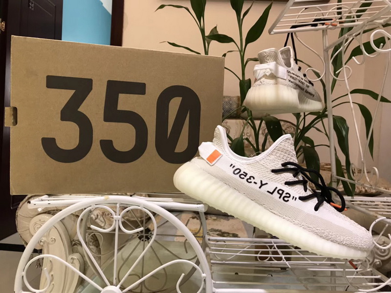Super Max Adidas yeezy 350 V2 X Off- white OW GS